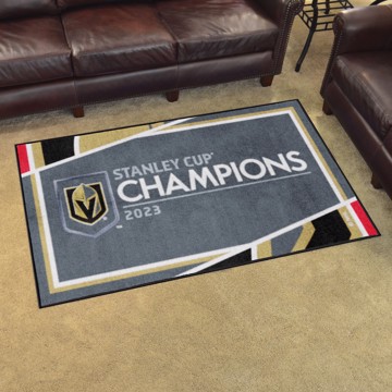 Picture of Vegas Golden Knights 2023 Stanley Cup Champions 4ft. x 6ft. Plush Area Rug
