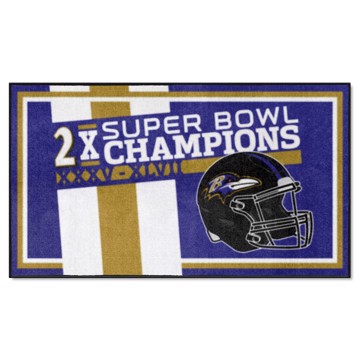Picture of Baltimore Ravens Dynasty 3x5 Rug