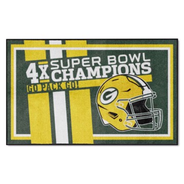 Picture of Green Bay Packers Dynasty 4x6 Rug