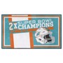 Picture of Miami Dolphins Dynasty 3x5 Rug