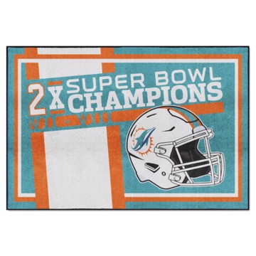 Picture of Miami Dolphins Dynasty 5x8 Rug