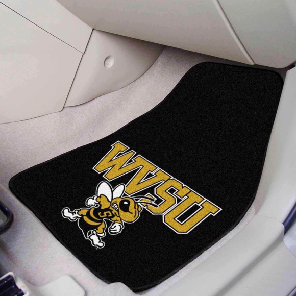 Picture of West Virginia State Yellow Jackets Front Carpet Car Mat Set - 2 Pieces