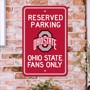 Picture of Ohio State Buckeyes Team Color Reserved Parking Sign Décor 18in. X 11.5in. Lightweight