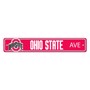Picture of Ohio State Buckeyes Team Color Street Sign Décor 4in. X 24in. Lightweight