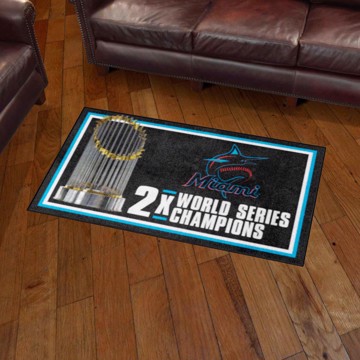 Picture of Miami Marlins 3ft. x 5ft. Plush Area Rug