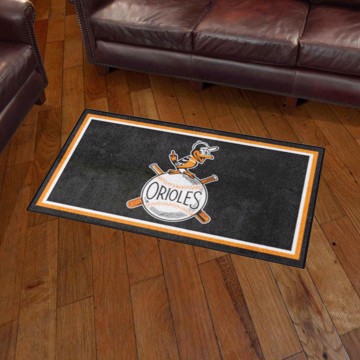 Picture of Baltimore Orioles 3ft. x 5ft. Plush Area Rug - Retro Collection