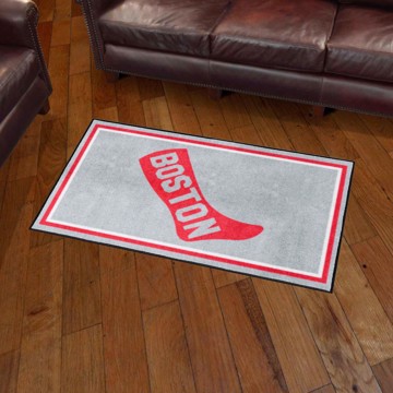 Picture of Boston Red Sox 3ft. x 5ft. Plush Area Rug - Retro Collection