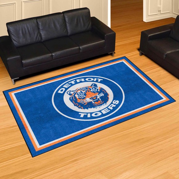 Picture of Detroit Tigers 5ft. x 8 ft. Plush Area Rug - Retro Collection