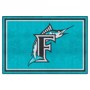 Picture of Florida Marlins 5ft. x 8 ft. Plush Area Rug - Retro Collection