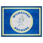 Picture of Milwaukee Brewers 8ft. x 10 ft. Plush Area Rug - Retro Collection