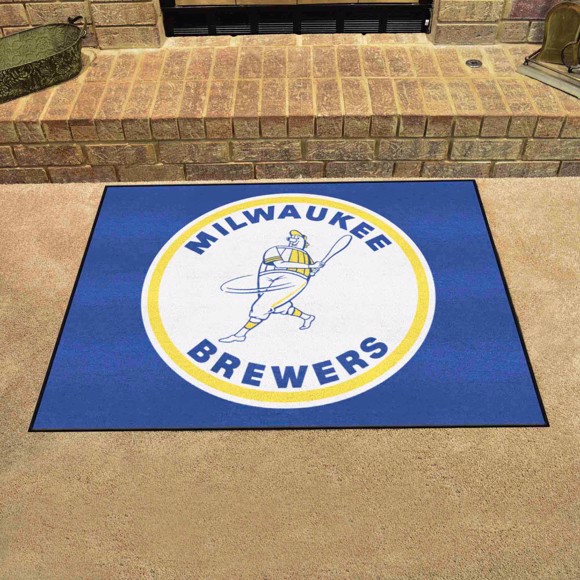 Picture of Milwaukee Brewers All-Star Rug - 34 in. x 42.5 in. - Retro Collection