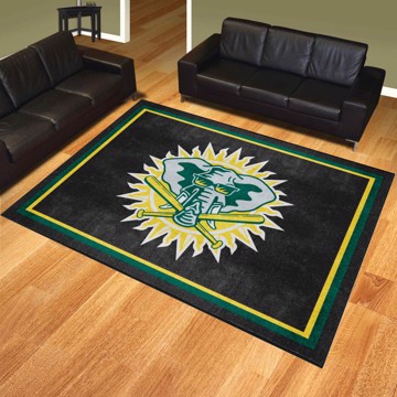 Picture of Oakland Athletics 8ft. x 10 ft. Plush Area Rug - Retro Collection