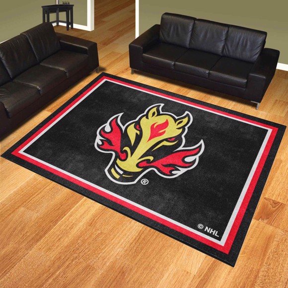 Picture of Calgary Flames 8ft. x 10 ft. Plush Area Rug