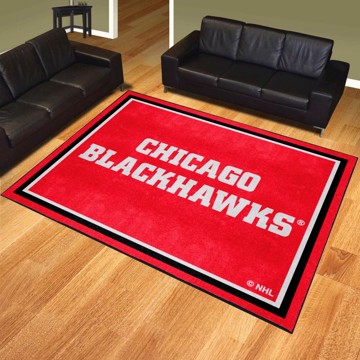 Picture of Chicago Blackhawks 8ft. x 10 ft. Plush Area Rug