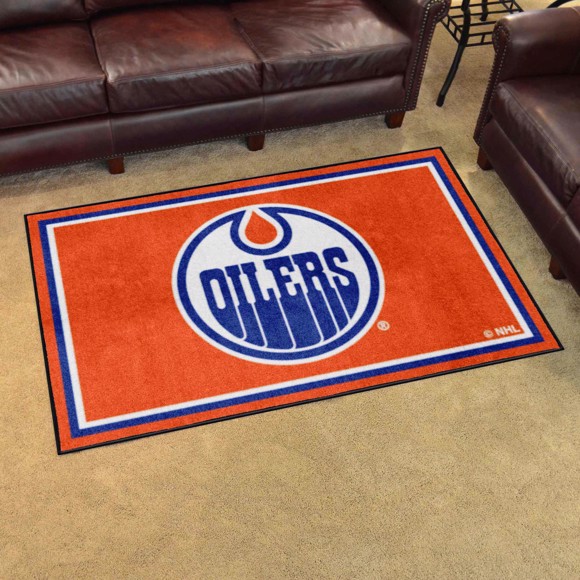 Picture of Edmonton Oilers 4ft. x 6ft. Plush Area Rug