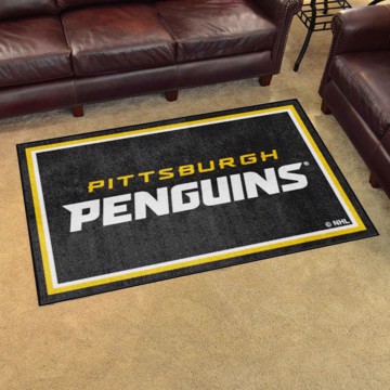 Picture of Pittsburgh Penguins 4ft. x 6ft. Plush Area Rug