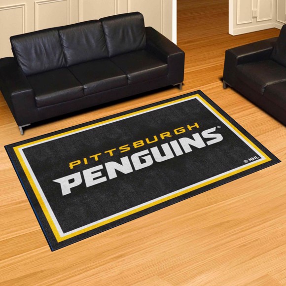 Picture of Pittsburgh Penguins 5ft. x 8 ft. Plush Area Rug