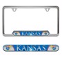 Picture of Kansas Jayhawks Embossed License Plate Frame, 6.25in x 12.25in