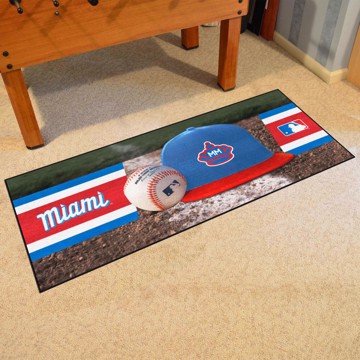 Picture of Miami Marlins Baseball Runner Rug - 30in. x 72in.