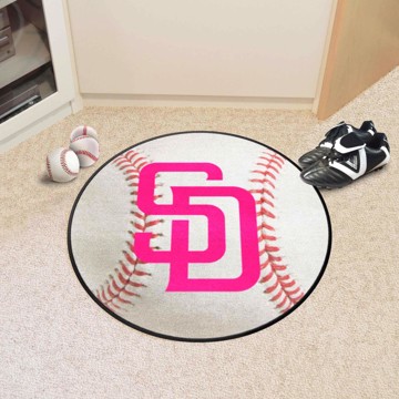 Picture of San Diego Padres Baseball Rug - 27in. Diameter