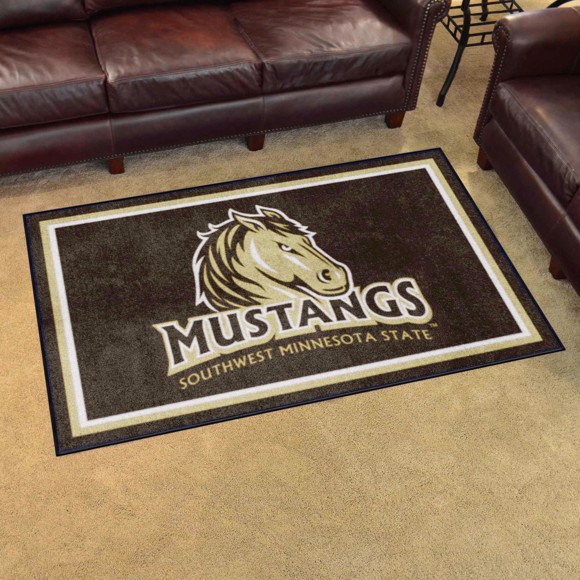 Picture of Southwest Minnesota State Mustangs 4ft. x 6ft. Plush Area Rug