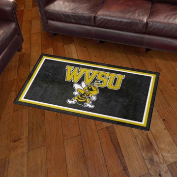 Picture of West Virginia State Yellow Jackets 3ft. x 5ft. Plush Area Rug