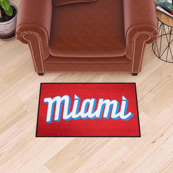 Picture of Miami Marlins Starter Mat Accent Rug - 19in. x 30in.