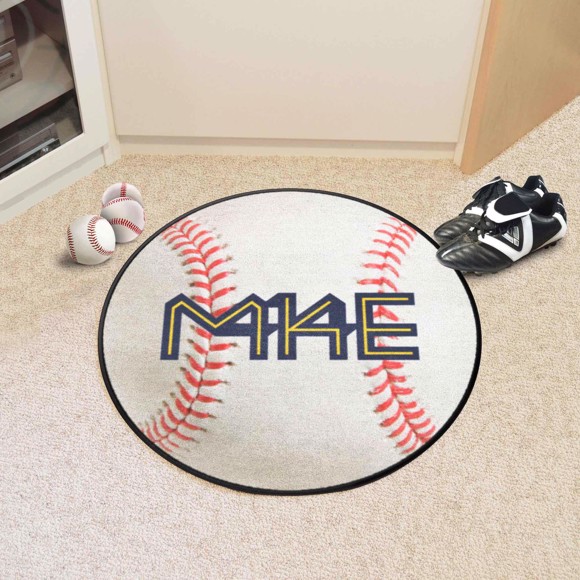 Picture of Milwaukee Brewers Baseball Rug - 27in. Diameter