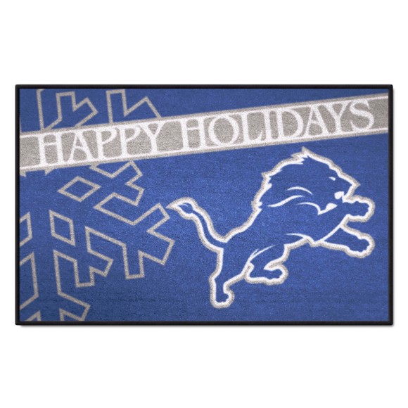 Picture of Detroit Lions Happy Holidays Starter Mat