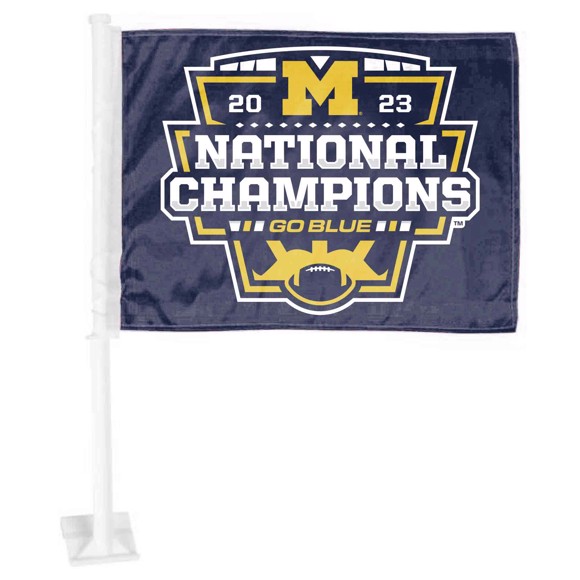 Picture of Michigan 2023-24 National Champions Car Flag