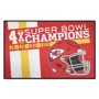 Picture of Kansas City Chiefs Dynasty Starter Mat Accent Rug - 19in. x 30in.