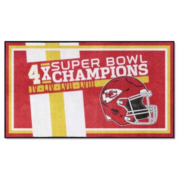 Picture of Kansas City Chiefs Dynasty 3ft. x 5ft. Plush Area Rug